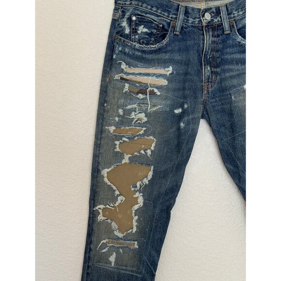 Ralph Lauren x Denim Supply Boyfriend Jeans Distressed Camo Vtg Deadstock, 26 - Picture 8 of 16